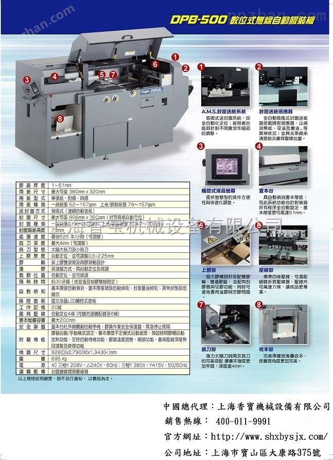 日本德宝DPB-500自动胶装机